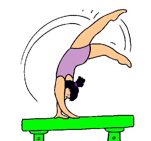 Dibujo de Ejercicio sobre potro pintado por Gimnasia en Dibujos ...