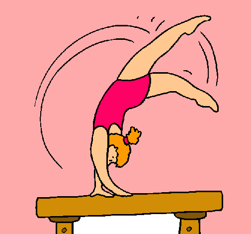 Dibujo de Ejercicio sobre potro pintado por Gimnasia en Dibujos ...