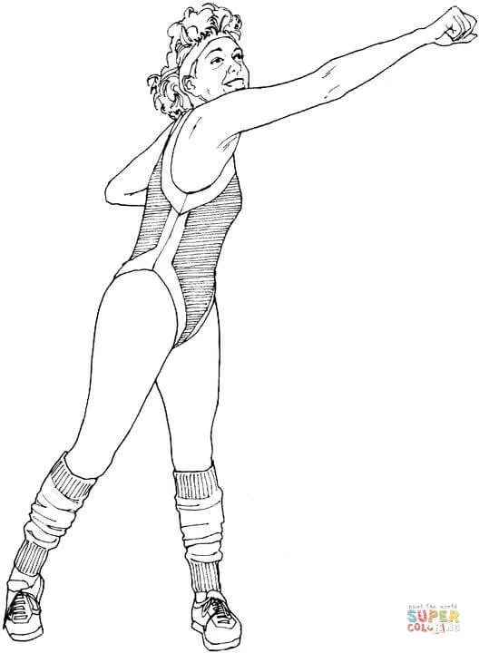 Dibujo de Ejercicios de Aeróbic para colorear | Dibujos para ...