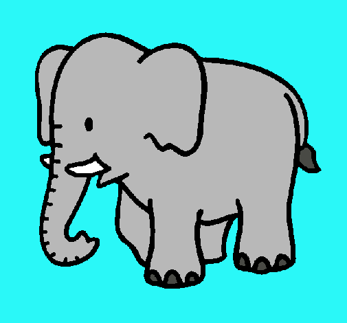 Dibujo de Elefante bebe pintado por Mariposa en Dibujos.net el día ...