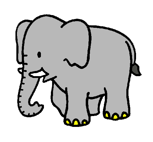 Dibujo de Elefante bebe pintado por Tigre en Dibujos.net el día 27 ...