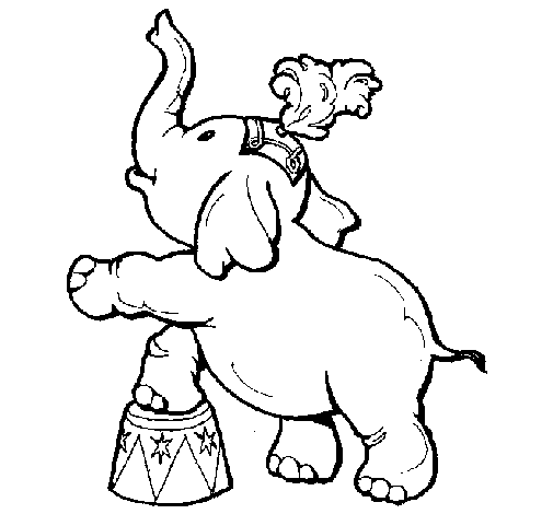 Dibujo de Elefante para Colorear - Dibujos.net