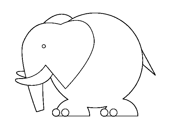 Dibujo de Elefante grande para Colorear - Dibujos.net Dibujo de Elefante grande para Colorear - Dibujos.net