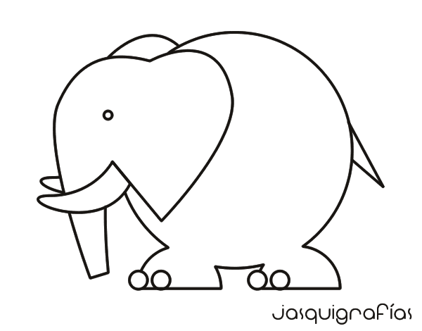 Dibujo de Elefante grande para Colorear - Dibujos.net Dibujo de Elefante grande para Colorear - Dibujos.net