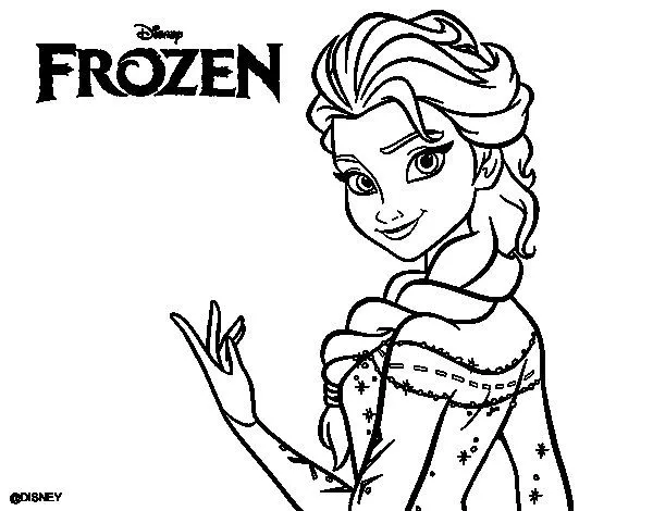 Dibujo de Elsa de Frozen para Colorear - Dibujos.net