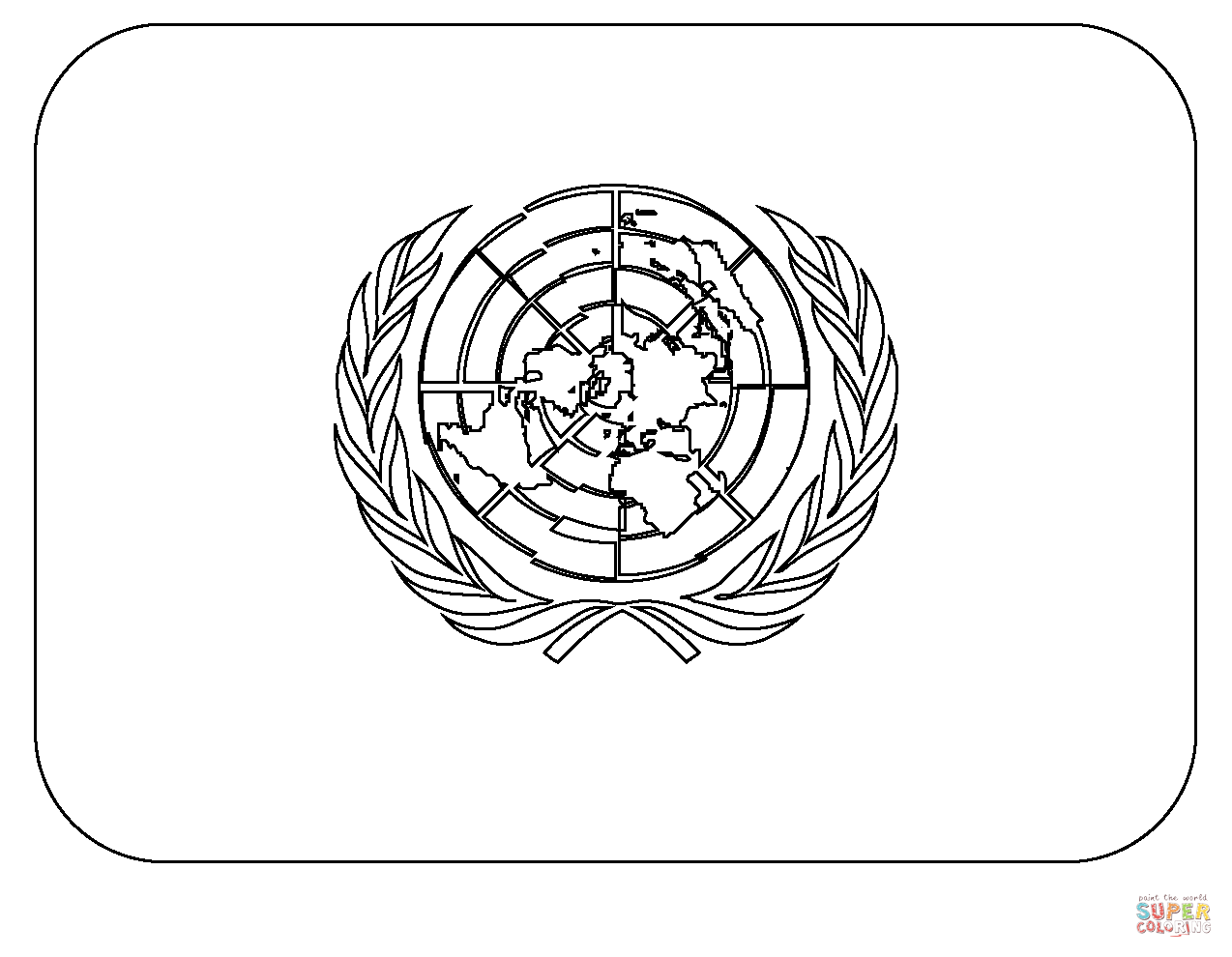 Dibujo de Emoji de la bandera de las naciones unidas para colorear | Dibujos para colorear imprimir gratis Dibujo de Emoji de la bandera de las naciones unidas para colorear | Dibujos para colorear imprimir gratis