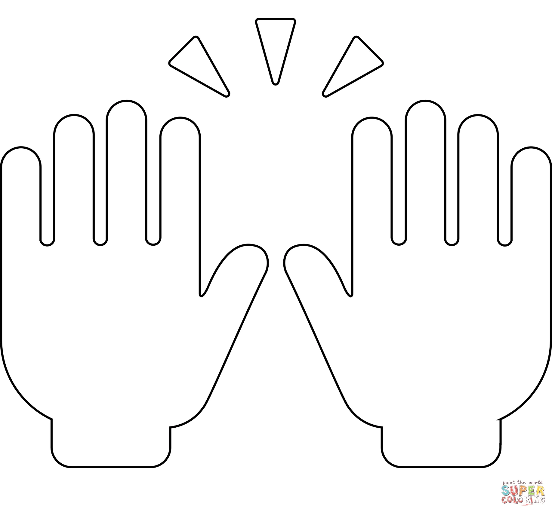 Dibujo de Emoji choca las cinco manos para colorear | Dibujos para colorear imprimir gratis Dibujo de Emoji choca las cinco manos para colorear | Dibujos para colorear imprimir gratis
