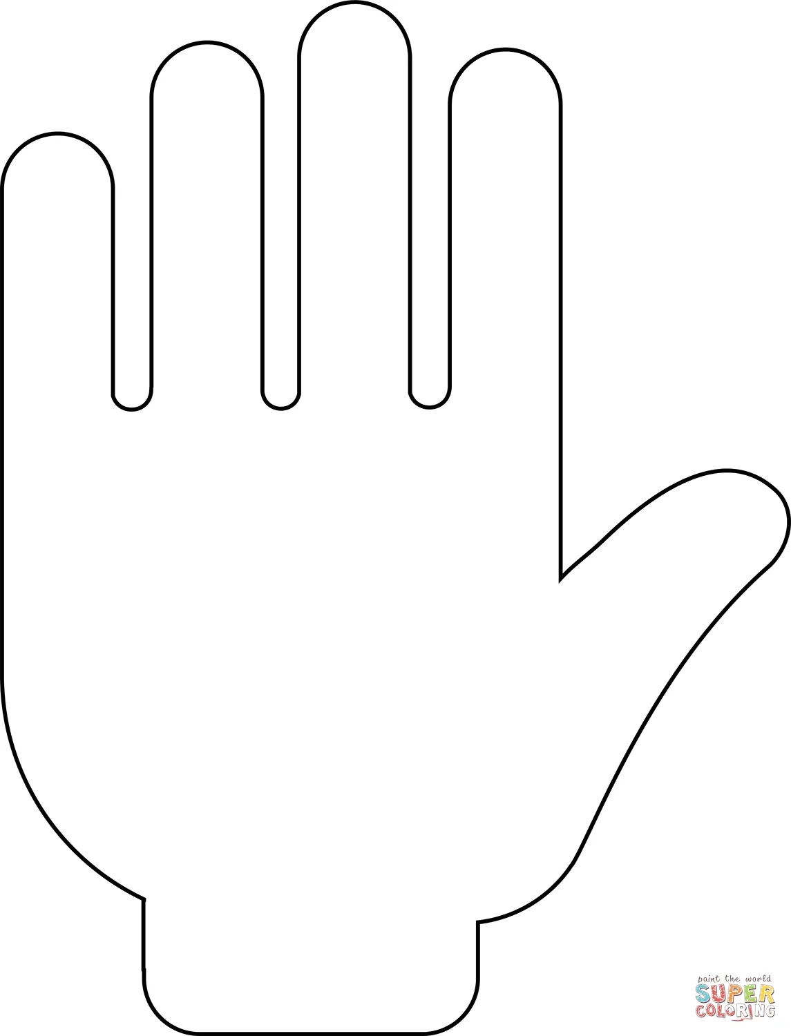 Dibujo de emoji de mano para colorear | Dibujos para colorear imprimir gratis Dibujo de emoji de mano para colorear | Dibujos para colorear imprimir gratis