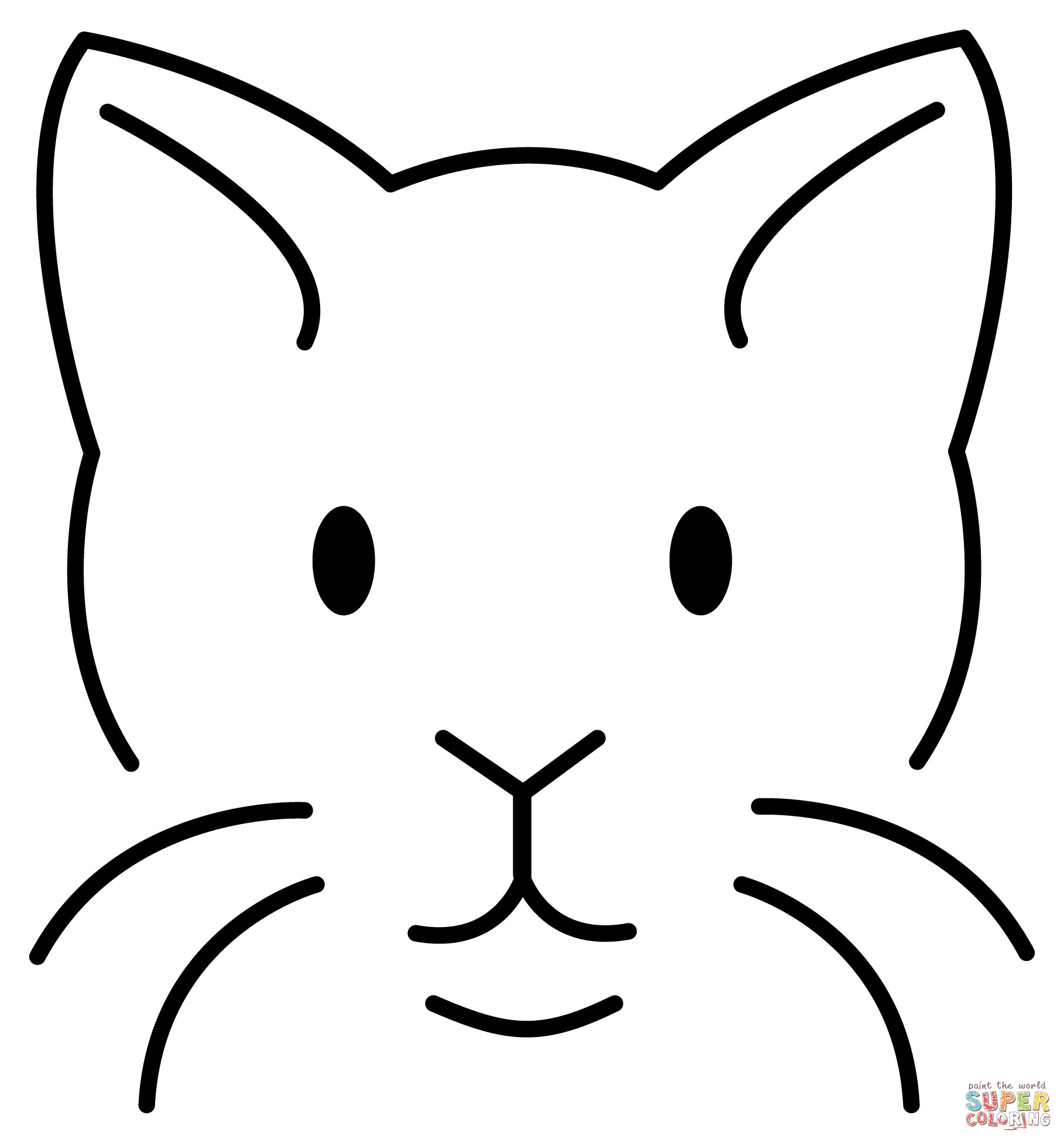 Dibujo de emojis de cara de gato para colorear | Dibujos para colorear imprimir gratis Dibujo de emojis de cara de gato para colorear | Dibujos para colorear imprimir gratis