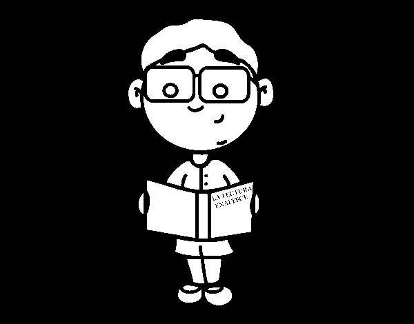 Dibujo de Empollón para Colorear - Dibujos.net