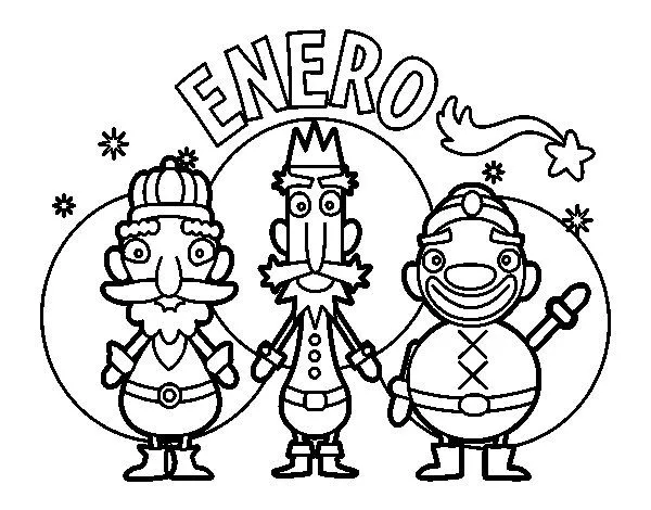 Dibujo de Enero para Colorear - Dibujos.net Dibujo de Enero para Colorear - Dibujos.net