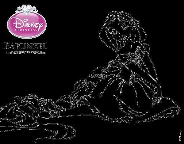 Dibujo de Enredados - Rapunzel para Colorear - Dibujos.net Dibujo de Enredados - Rapunzel para Colorear - Dibujos.net