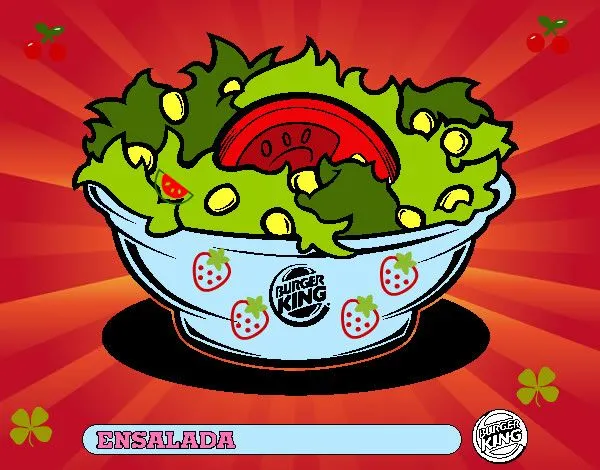 Dibujo de Ensala Burger King pintado por Irenepink en Dibujos.net ... Dibujo de Ensala Burger King pintado por Irenepink en Dibujos.net ...