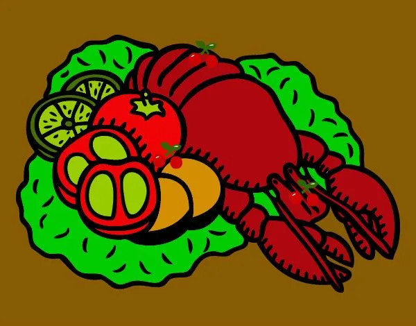 Dibujo de ENSALADA DE LANGOSTINO A LA COSO pintado por Cosito en ...
