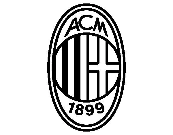 Dibujo de Escudo del AC Milan para Colorear - Dibujos.net Dibujo de Escudo del AC Milan para Colorear - Dibujos.net