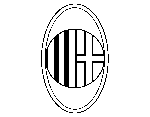 Dibujo de Escudo del AC Milan para Colorear - Dibujos.net Dibujo de Escudo del AC Milan para Colorear - Dibujos.net