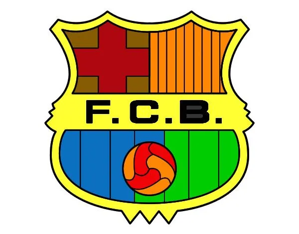Dibujo de escudo del barcelona no pintado igual como fue pintado ... Dibujo de escudo del barcelona no pintado igual como fue pintado ...
