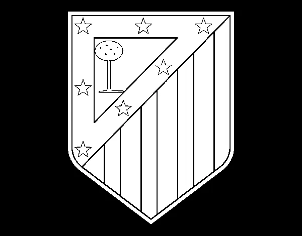 Dibujo de Escudo del Club Atlético de Madrid para Colorear ... Dibujo de Escudo del Club Atlético de Madrid para Colorear ...