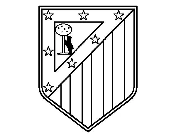 Dibujo de Escudo del Club Atlético de Madrid para Colorear ... Dibujo de Escudo del Club Atlético de Madrid para Colorear ...