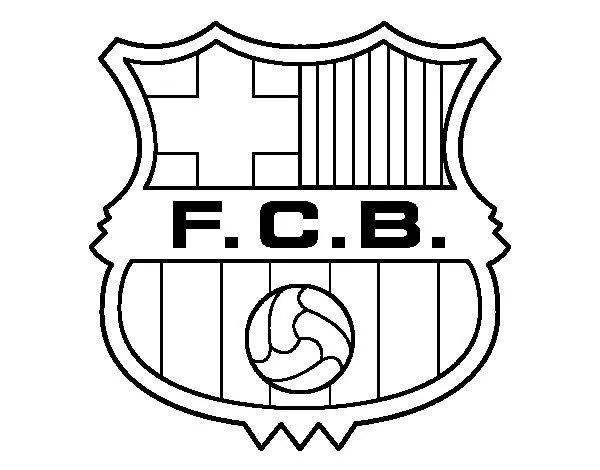 Dibujo de Escudo del F.C. Barcelona para Colorear - Dibujos.net Dibujo de Escudo del F.C. Barcelona para Colorear - Dibujos.net