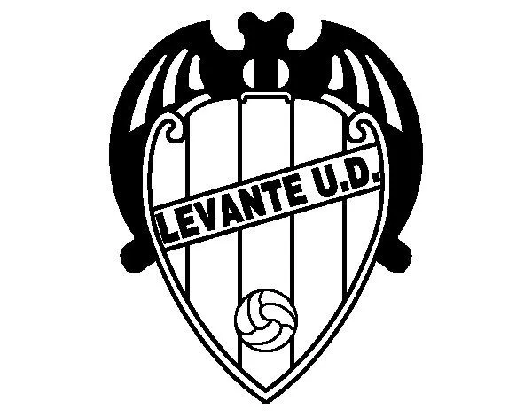 Dibujo de Escudo del Levante UD para Colorear - Dibujos.net