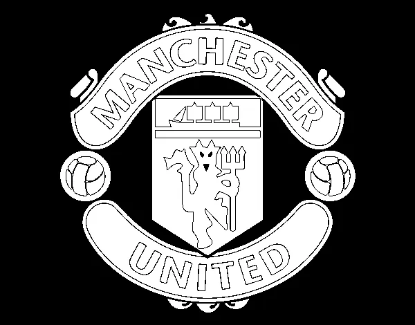 Dibujo de Escudo del Manchester United para Colorear - Dibujos.net