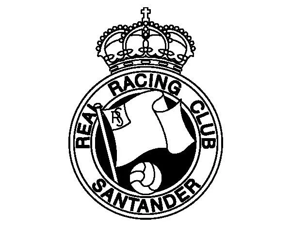 Dibujo de Escudo del Real Racing Club de Santander para Colorear ... Dibujo de Escudo del Real Racing Club de Santander para Colorear ...