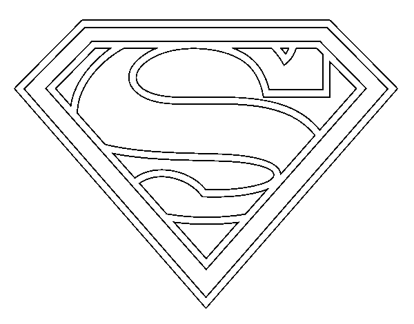Dibujo de Escudo de Superman para Colorear
