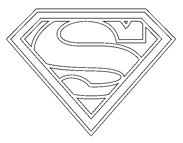 Insignia de superman para colorear - Imagui Insignia de superman para colorear - Imagui