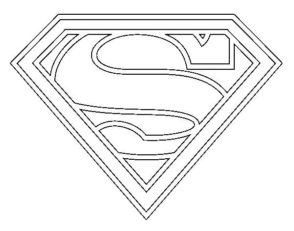 Dibujo de Escudo de Superman para Colorear - Dibujos.net Dibujo de Escudo de Superman para Colorear - Dibujos.net