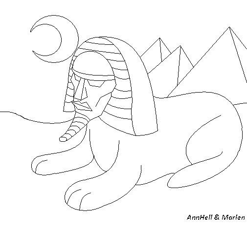 Dibujo de Esfinge 1 para Colorear - Dibujos.net Dibujo de Esfinge 1 para Colorear - Dibujos.net