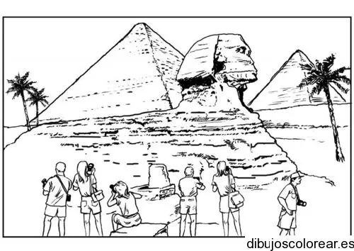 Dibujo de esfinge en Egipto | Dibujos para Colorear