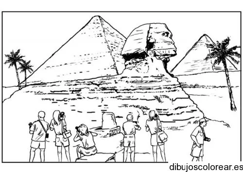 Dibujo de esfinge en Egipto | Dibujos para Colorear Dibujo de esfinge en Egipto | Dibujos para Colorear