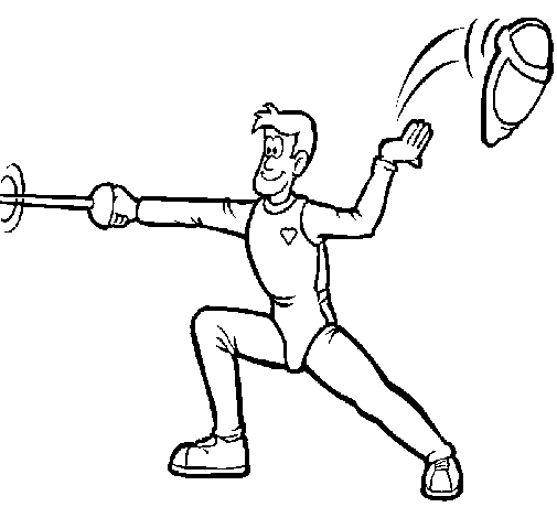 Dibujo de Esgrima para Colorear - Dibujos.net Dibujo de Esgrima para Colorear - Dibujos.net
