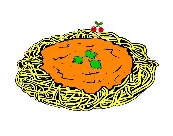 Dibujo de Espaguetis con queso pintado por Shofita en Dibujos.net ...