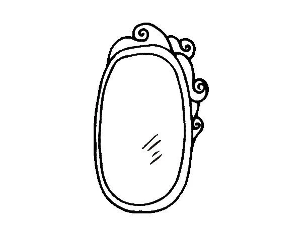 Dibujo de Espejo con marco para Colorear - Dibujos.net Dibujo de Espejo con marco para Colorear - Dibujos.net