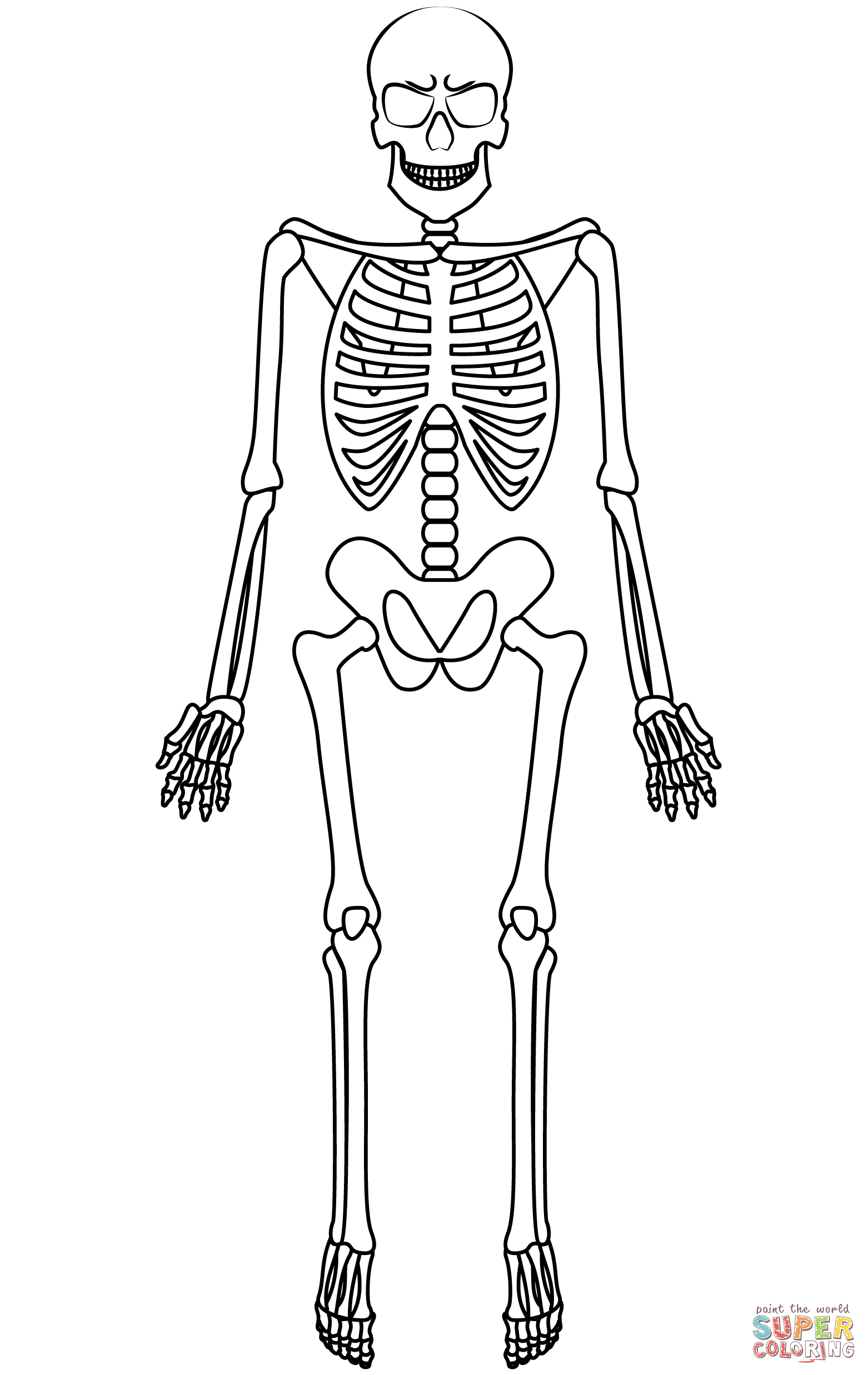 Dibujo de Esqueleto para colorear | Dibujos para colorear imprimir gratis