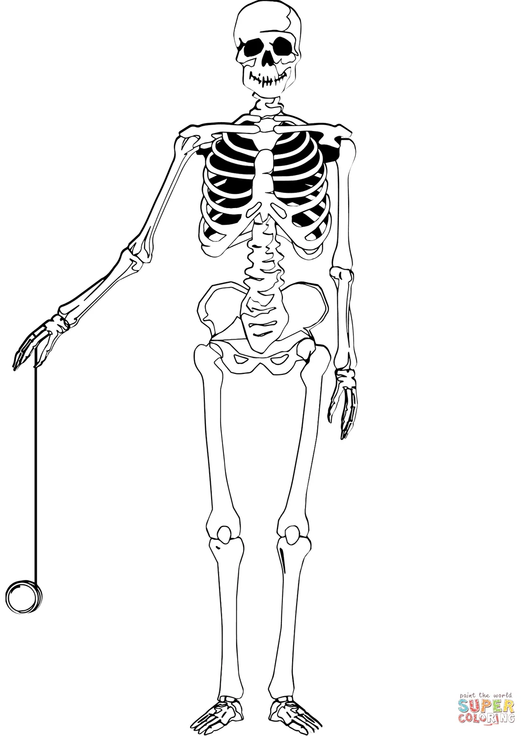 Dibujo de Esqueleto humano para colorear | Dibujos para colorear imprimir gratis Dibujo de Esqueleto humano para colorear | Dibujos para colorear imprimir gratis