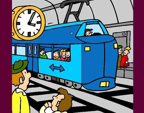 Dibujo de Estación de ferrocarriles pintado por Dylansimar en ... Dibujo de Estación de ferrocarriles pintado por Dylansimar en ...