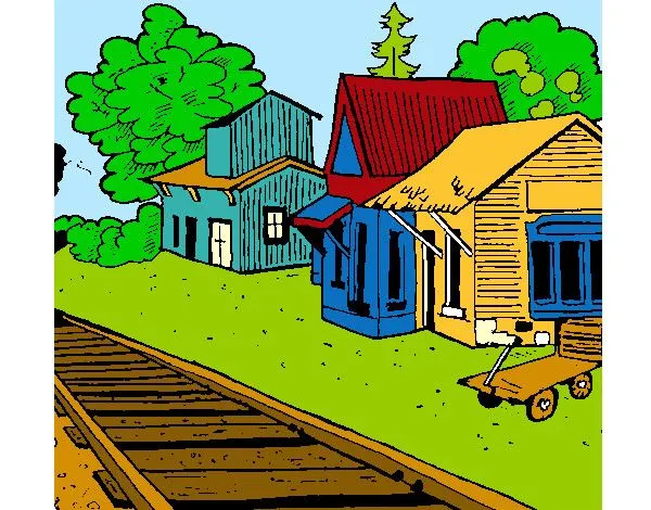 Dibujo de Estación de tren pintado por Lamorales en Dibujos.net el ... Dibujo de Estación de tren pintado por Lamorales en Dibujos.net el ...