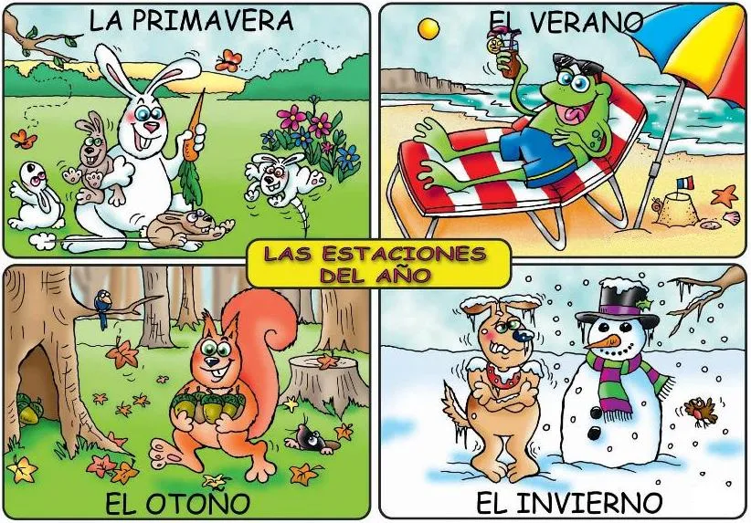 Dibujos de las 4 estaciones del año para niños - Imagui