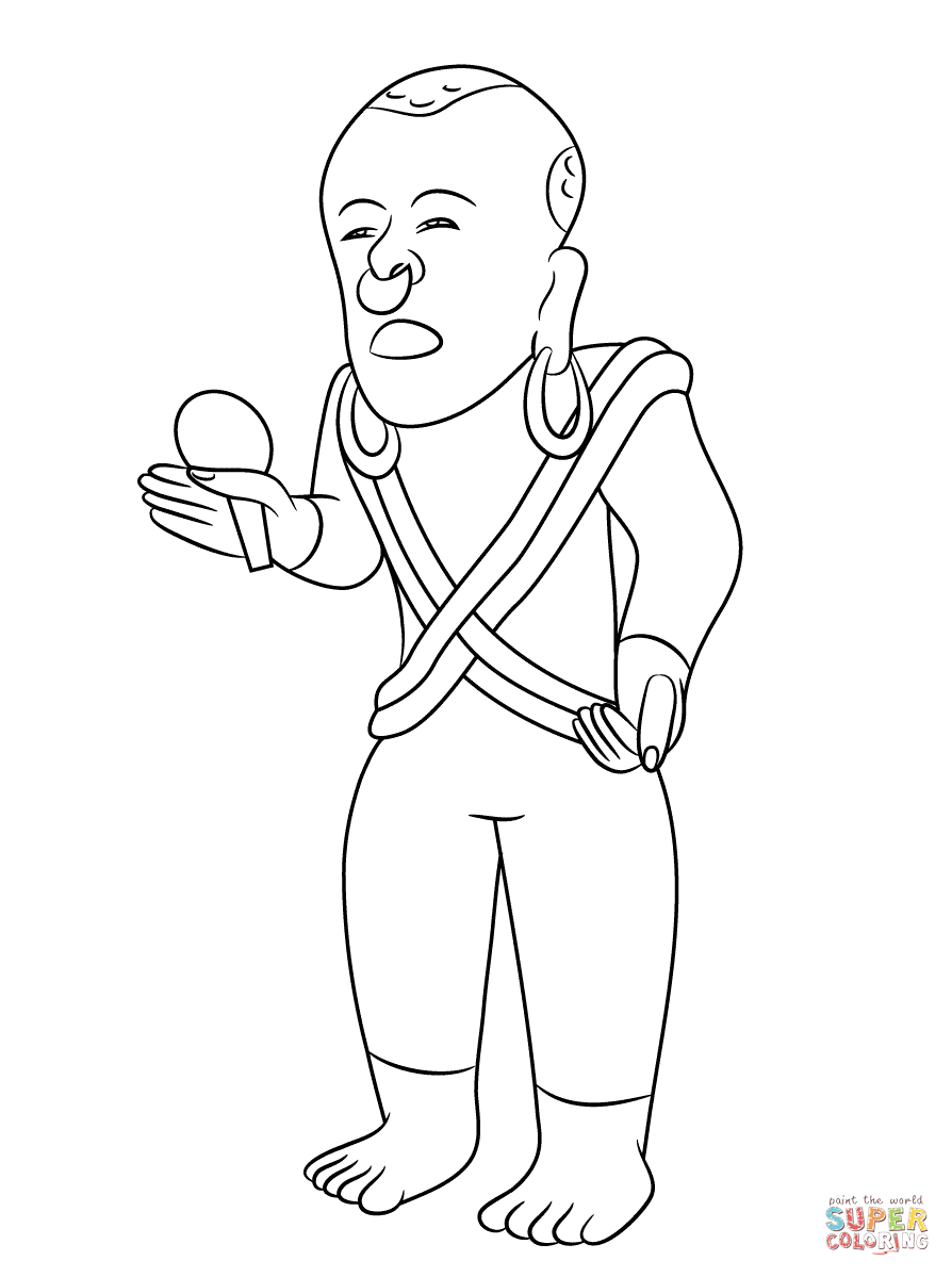 Dibujo de Estátua de Xipetotec para colorear | Dibujos para colorear imprimir gratis Dibujo de Estátua de Xipetotec para colorear | Dibujos para colorear imprimir gratis