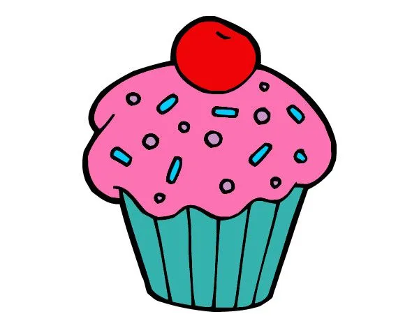 Dibujo de el primer estilo de un cupcake pintado por Yamile11 en ...