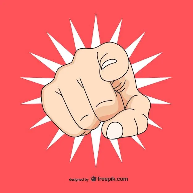Dibujo estilo pop art de mano señalando | Descargar Vectores gratis