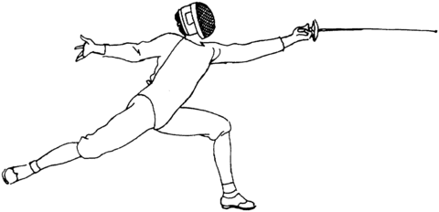 Dibujo de Estocada de Esgrima para colorear | Dibujos para ... Dibujo de Estocada de Esgrima para colorear | Dibujos para ...