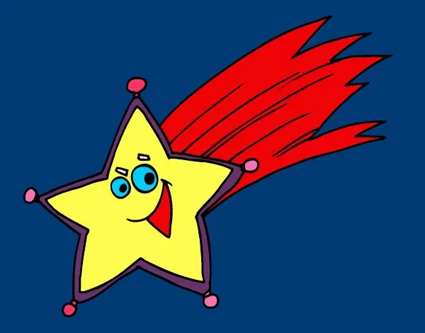 Dibujo de Estrella fugaz pintado por Ayelen05 en Dibujos.net el ...