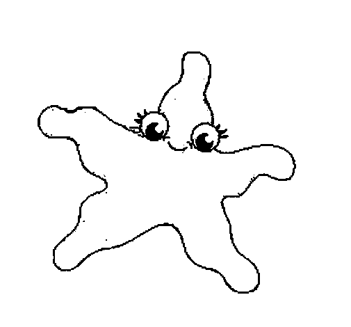 Dibujo de Estrella de mar 4 para Colorear