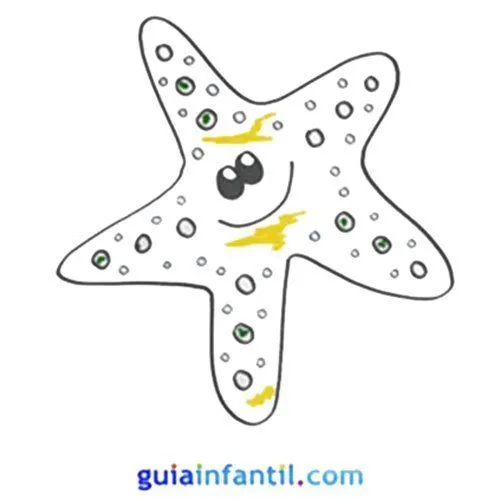 Dibujo de una estrella de mar para hacer con niños - 11 animales ... Dibujo de una estrella de mar para hacer con niños - 11 animales ...
