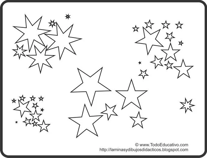 Dibujo estrellas para pintar - Imagui