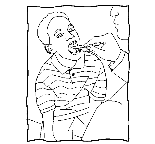 Dibujo de Examen de garganta para Colorear - Dibujos.net Dibujo de Examen de garganta para Colorear - Dibujos.net